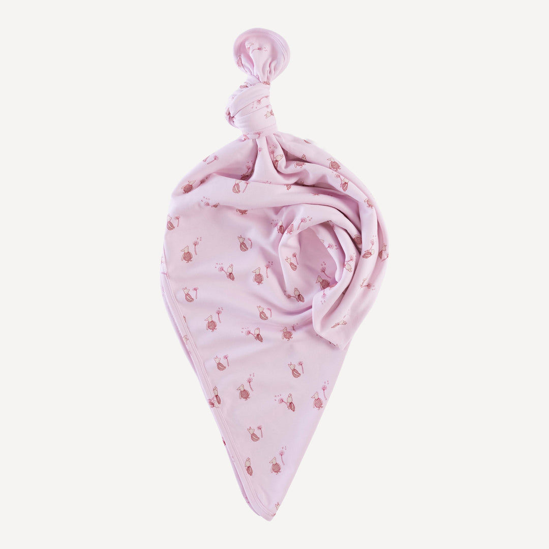 classic single layer blanket | pink piglet | organic cotton interlock