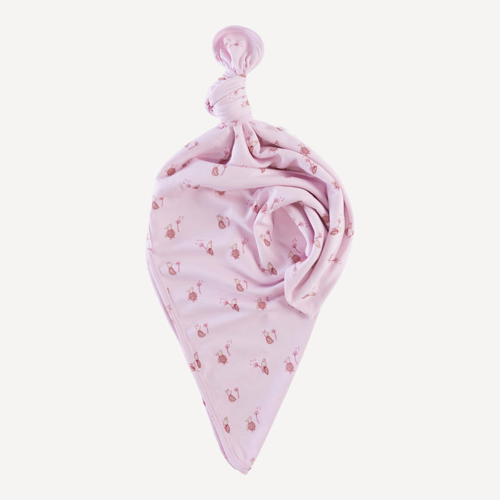classic single layer blanket | pink piglet | organic cotton interlock