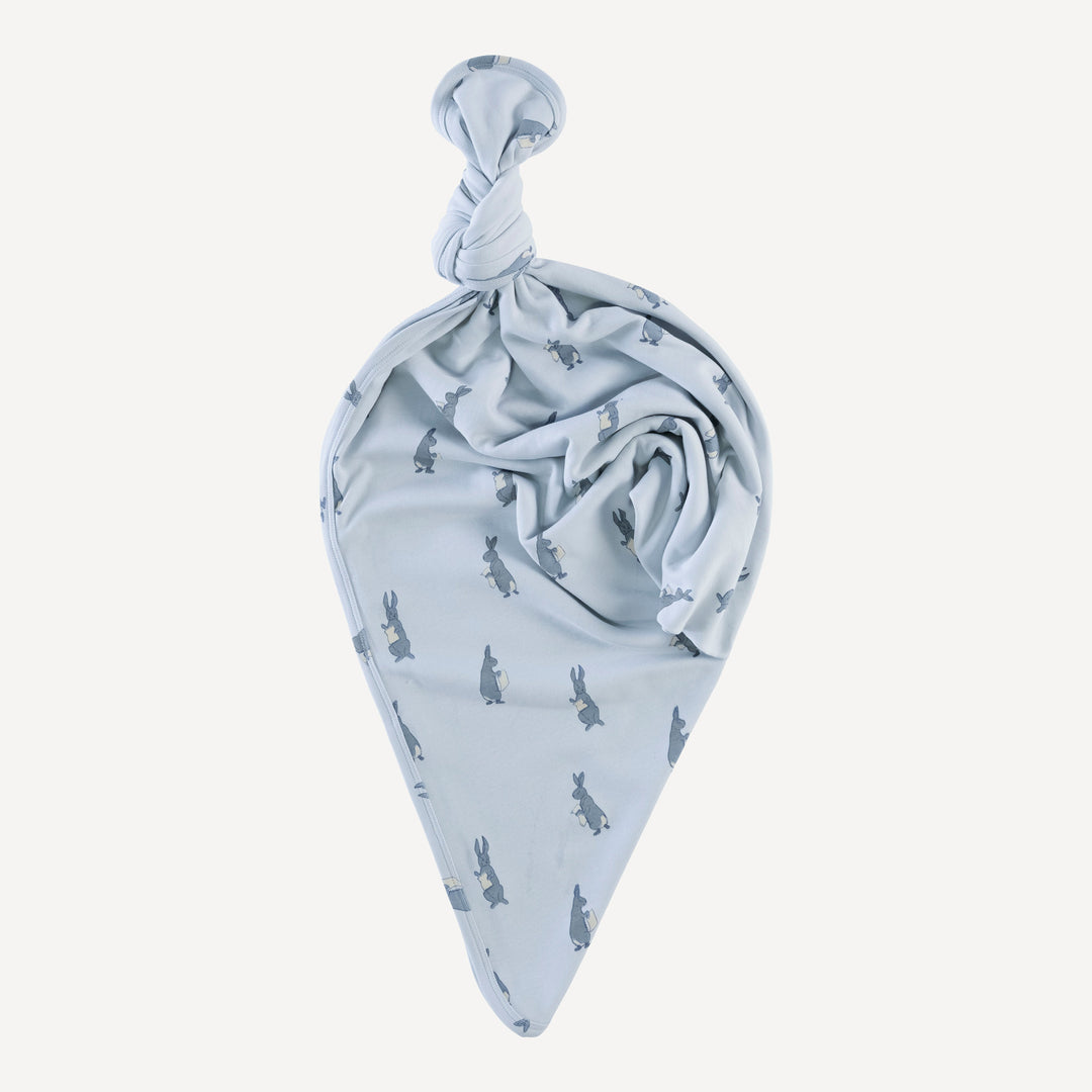 classic single layer blanket | arctic rabbit | organic cotton interlock