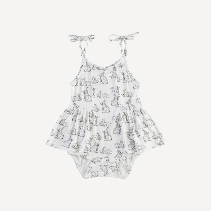 spaghetti tie ballerina bubble | sketched bunnies | bamboo