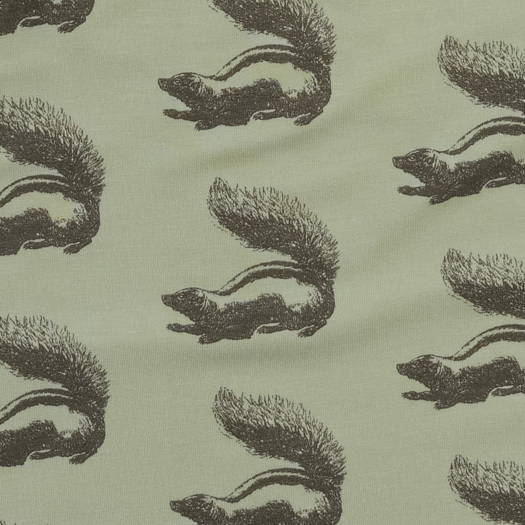 short sleeve lap neck shortie | skunk | bamboo