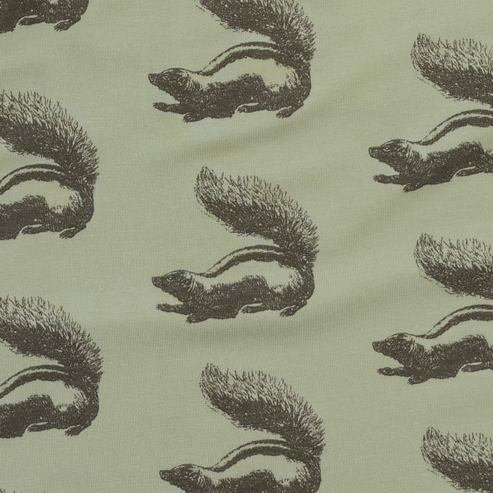 short sleeve lap neck shortie | skunk | bamboo