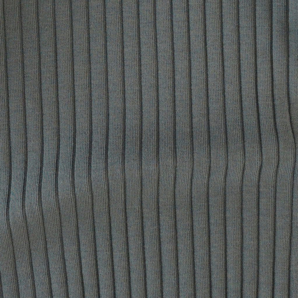 short sleeve lap neck jumpsuit | slate blue | classic rib