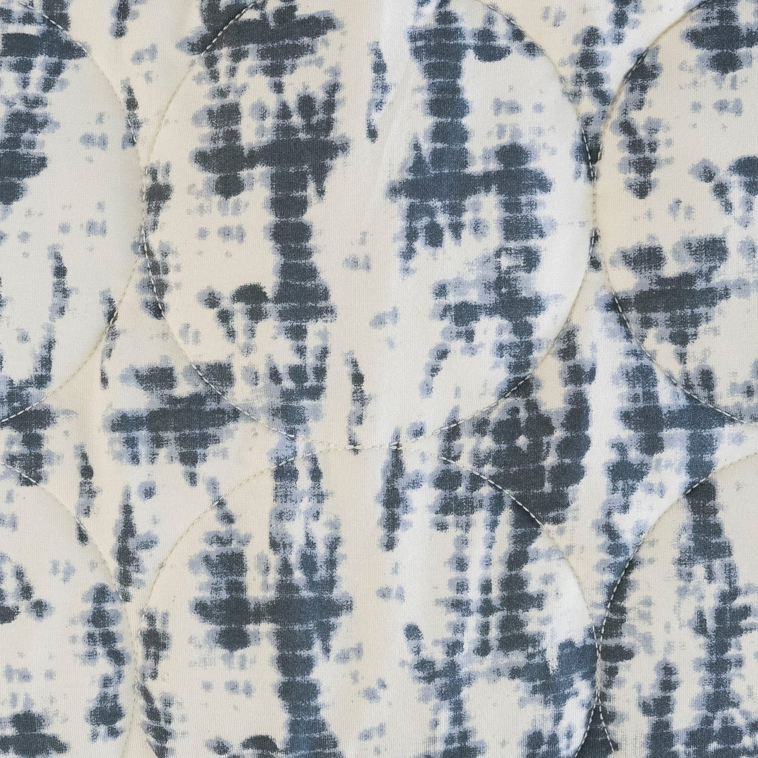 classic circle quilt | slate blue shibori | modal