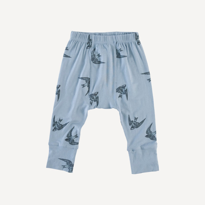 classic panda pant | slate blue sparrow | modal