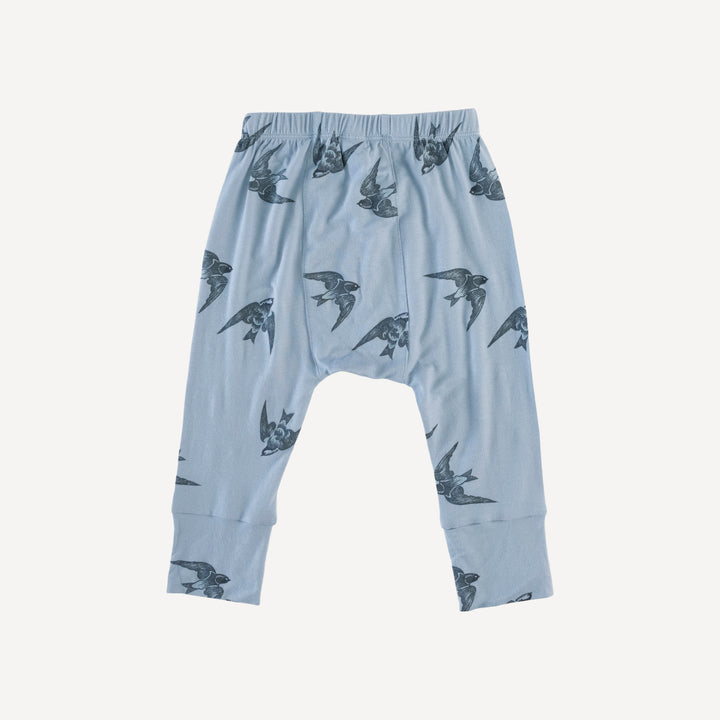 classic panda pant | slate blue sparrow | modal