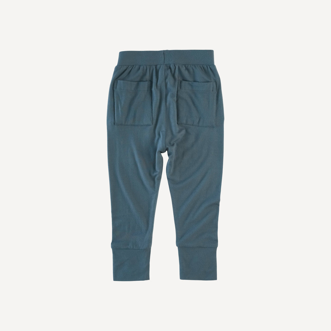 slit pocket pant | slate blue | modal