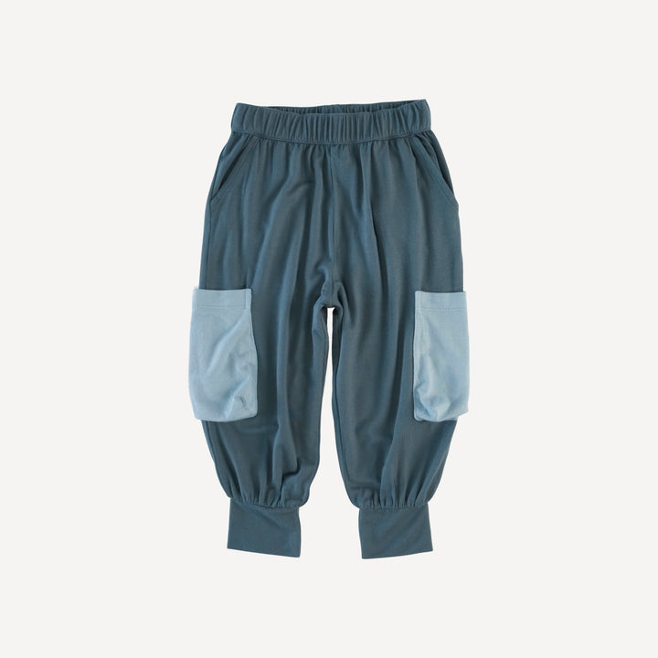 cargo bubble pants | slate blue | modal