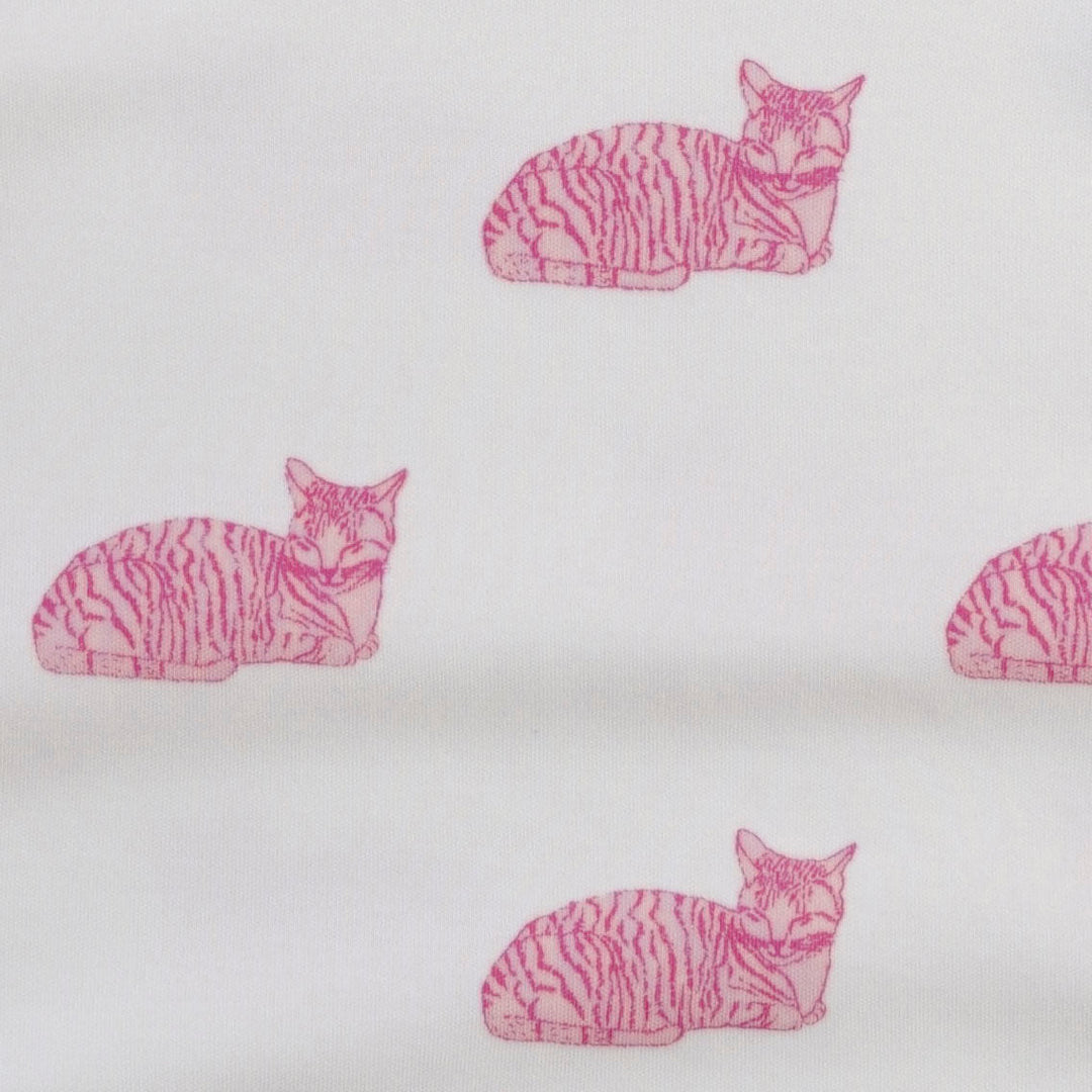 short sleeve essential boxy tee | sleepy cat | organic cotton interlock
