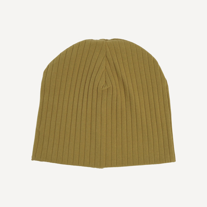 slouchy beanie | deep flaxen | organic cotton wide rib