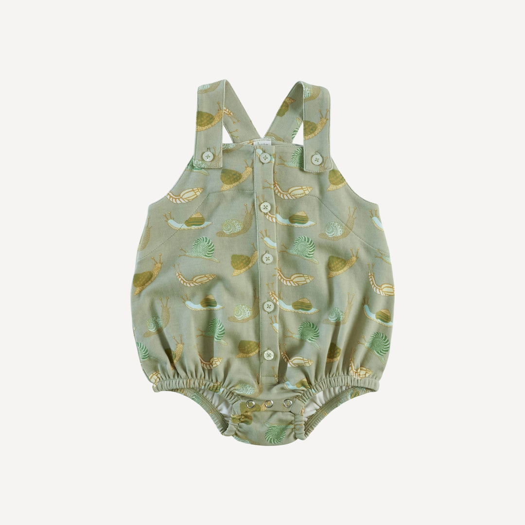 country button bubble | snails | organic cotton interlock