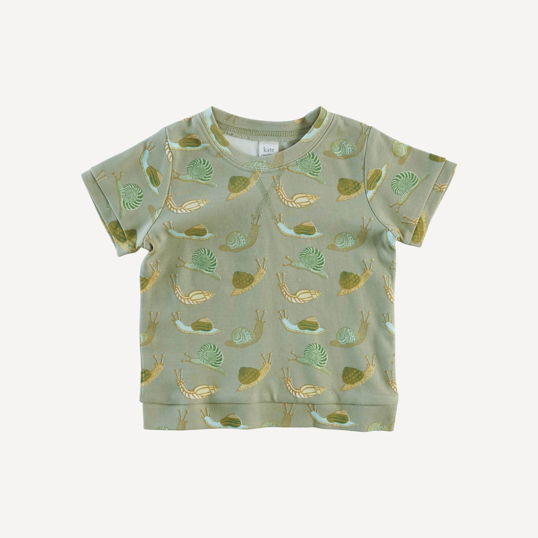 jamie short set | snails | organic cotton interlock