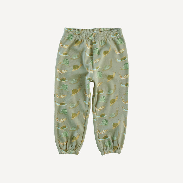 long sleeve hooded relaxed jogger set | snails | organic cotton interlock