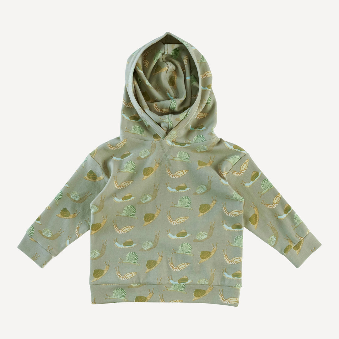 long sleeve hooded relaxed jogger set | snails | organic cotton interlock