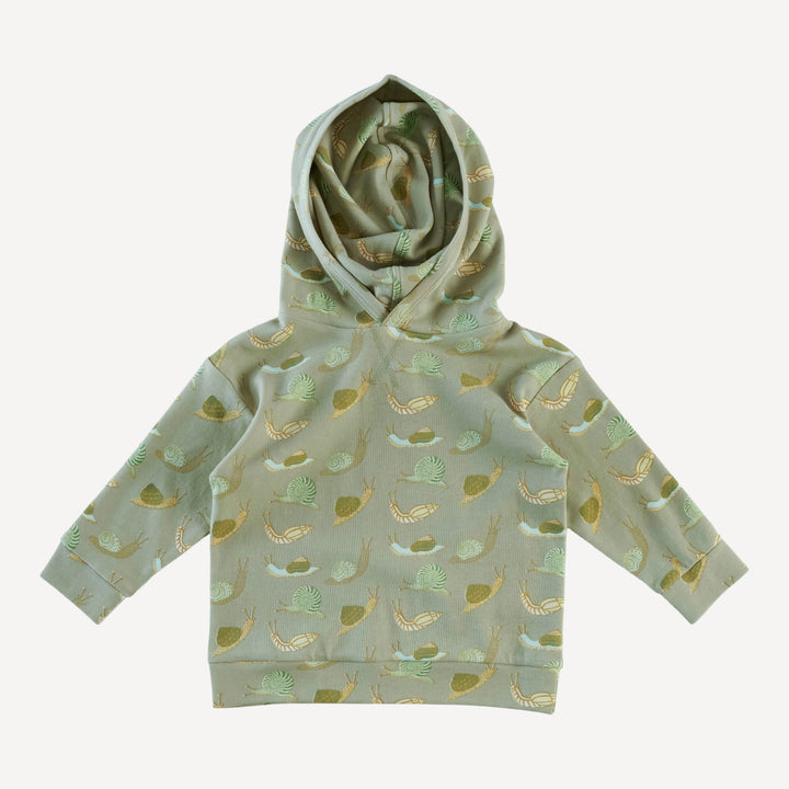 long sleeve hooded relaxed jogger set | snails | organic cotton interlock