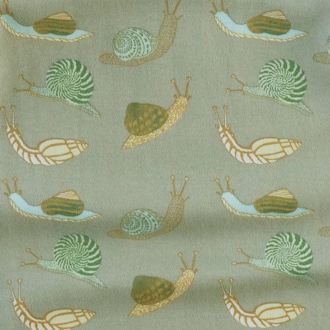 single layer blanket | snails | organic cotton interlock