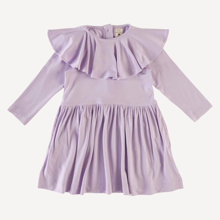 long sleeve circle collar dress | soft lilac | bamboo