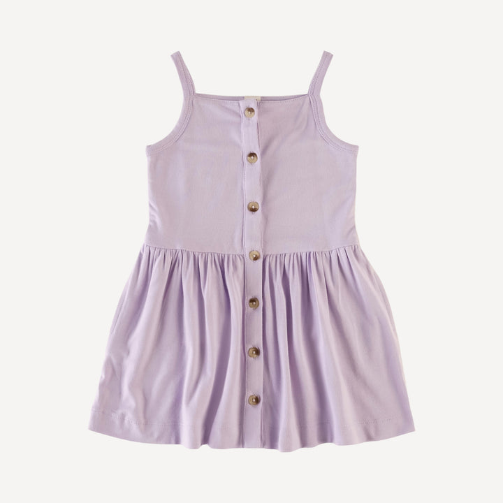 button sun dress | soft lilac | bamboo