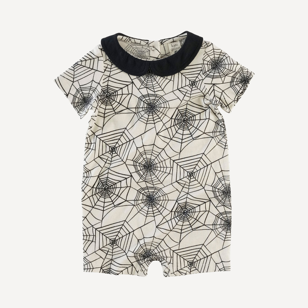 short sleeve peter pan shortie | spider web | lenzing modal