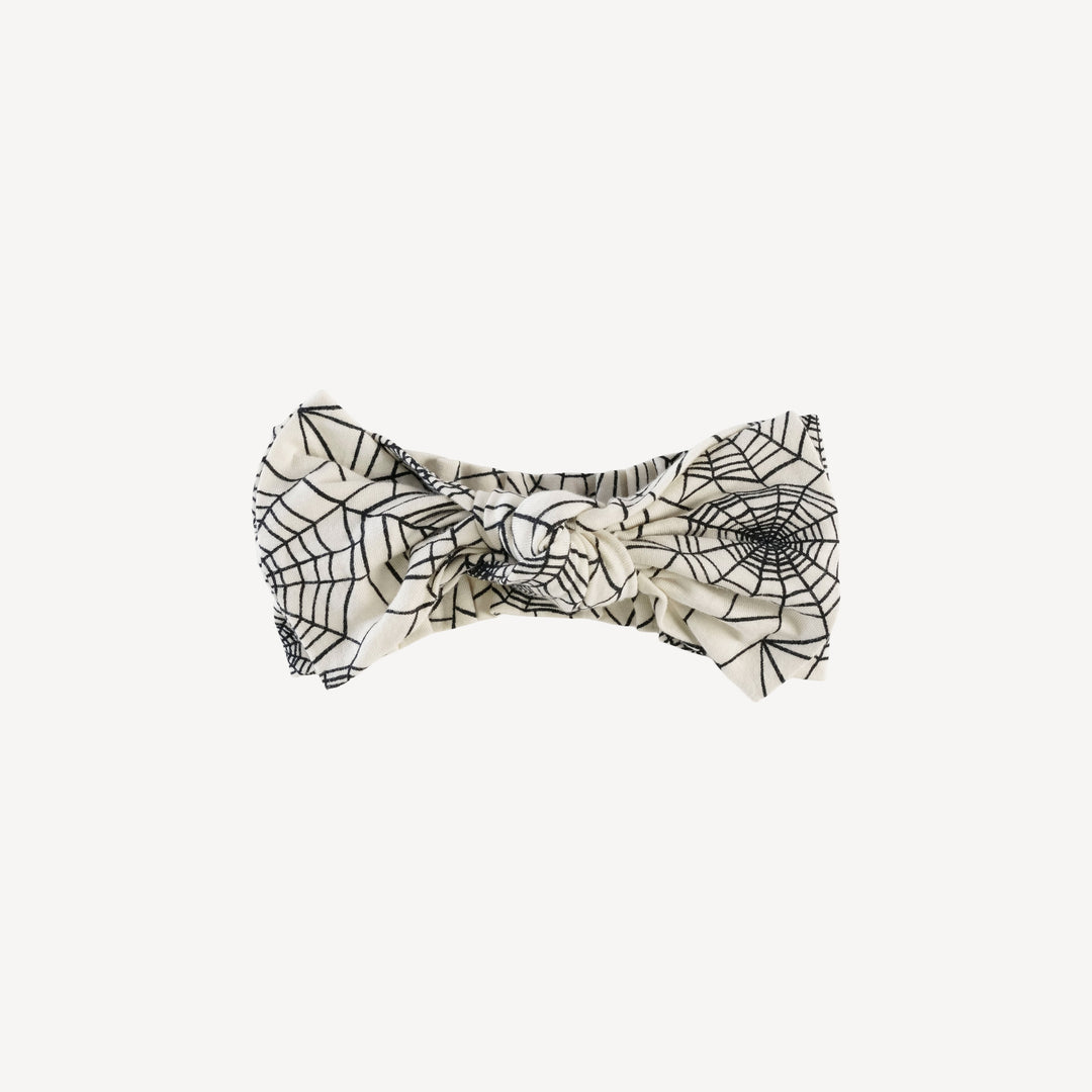 large bow elastic headband | spider web | lenzing modal