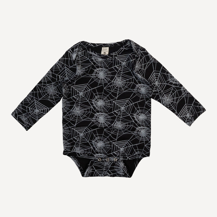 long sleeve lap neck bodysuit | spiderweb | bamboo
