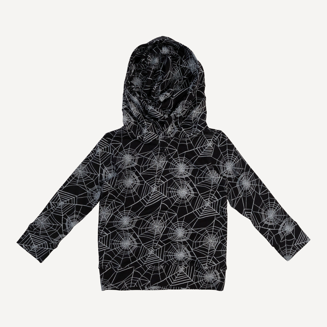 long sleeve essential skinny hoodie | spiderweb | organic cotton interlock
