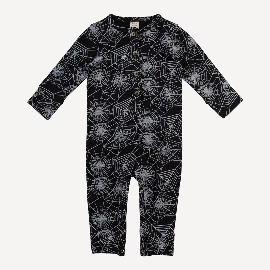 long sleeve sport union suit | spiderweb | bamboo