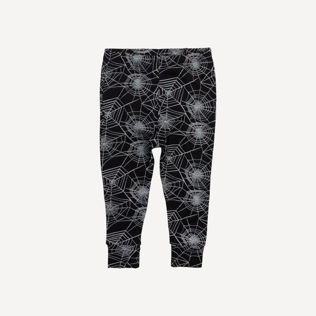 long sleeve crew neck pj set | spiderweb | organic cotton interlock