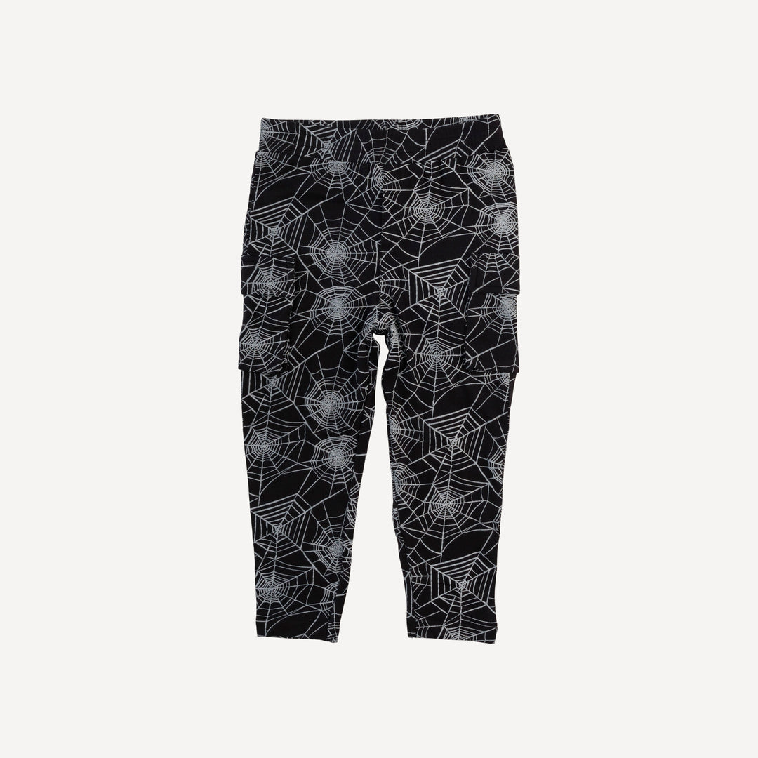 skinny cargo pant | spiderweb | organic cotton interlock