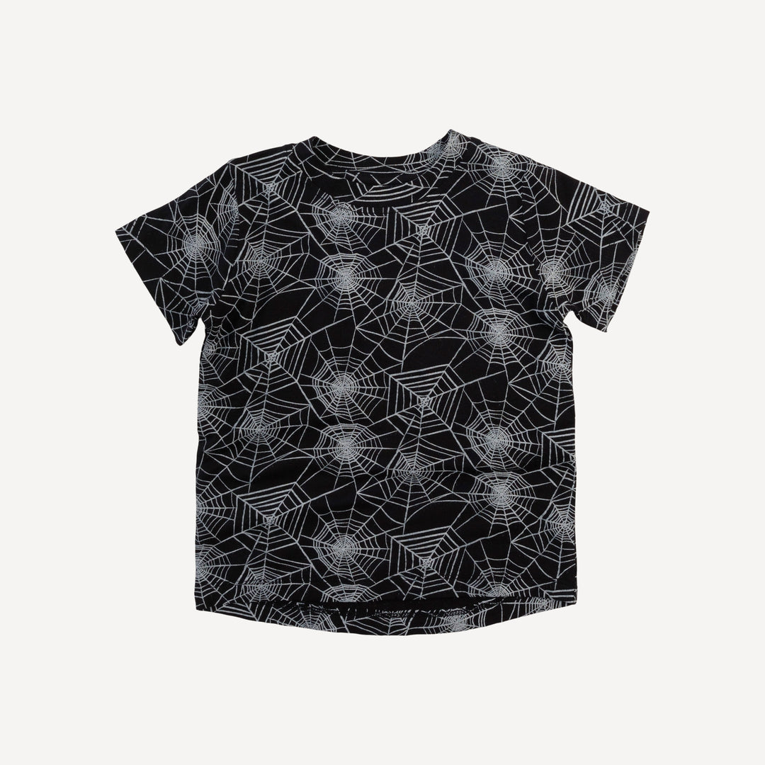 short sleeve essential boxy tee | spiderweb | organic cotton interlock