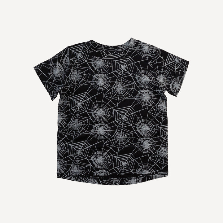 short sleeve essential boxy tee | spiderweb | organic cotton interlock