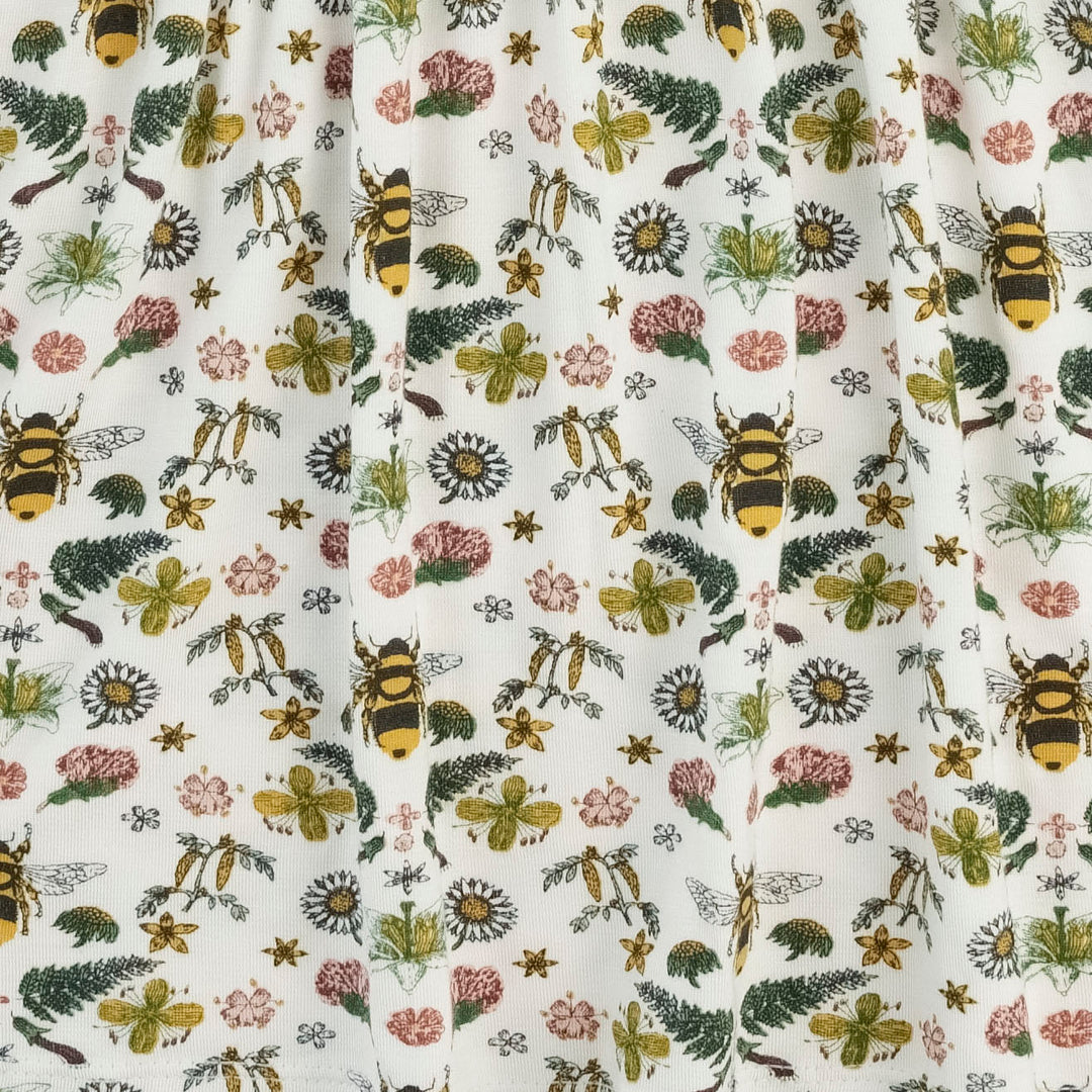 sleeveless button shortie | spring litho bee | modal