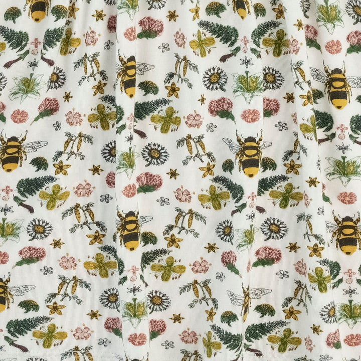 sleeveless button shortie | spring litho bee | modal