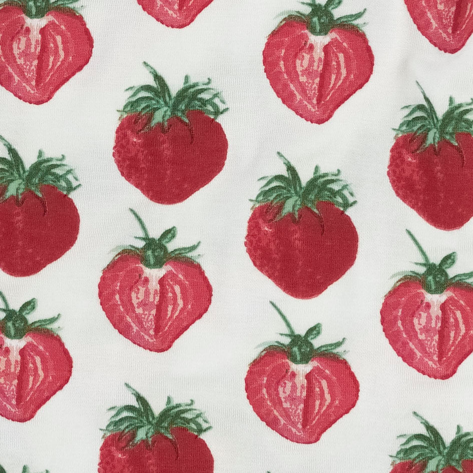 sleeveless tiny ruffle dress | spring strawberry | modal