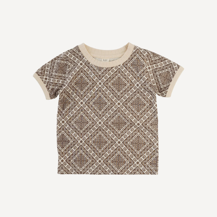 ringer short set | stone bandana | organic cotton jersey