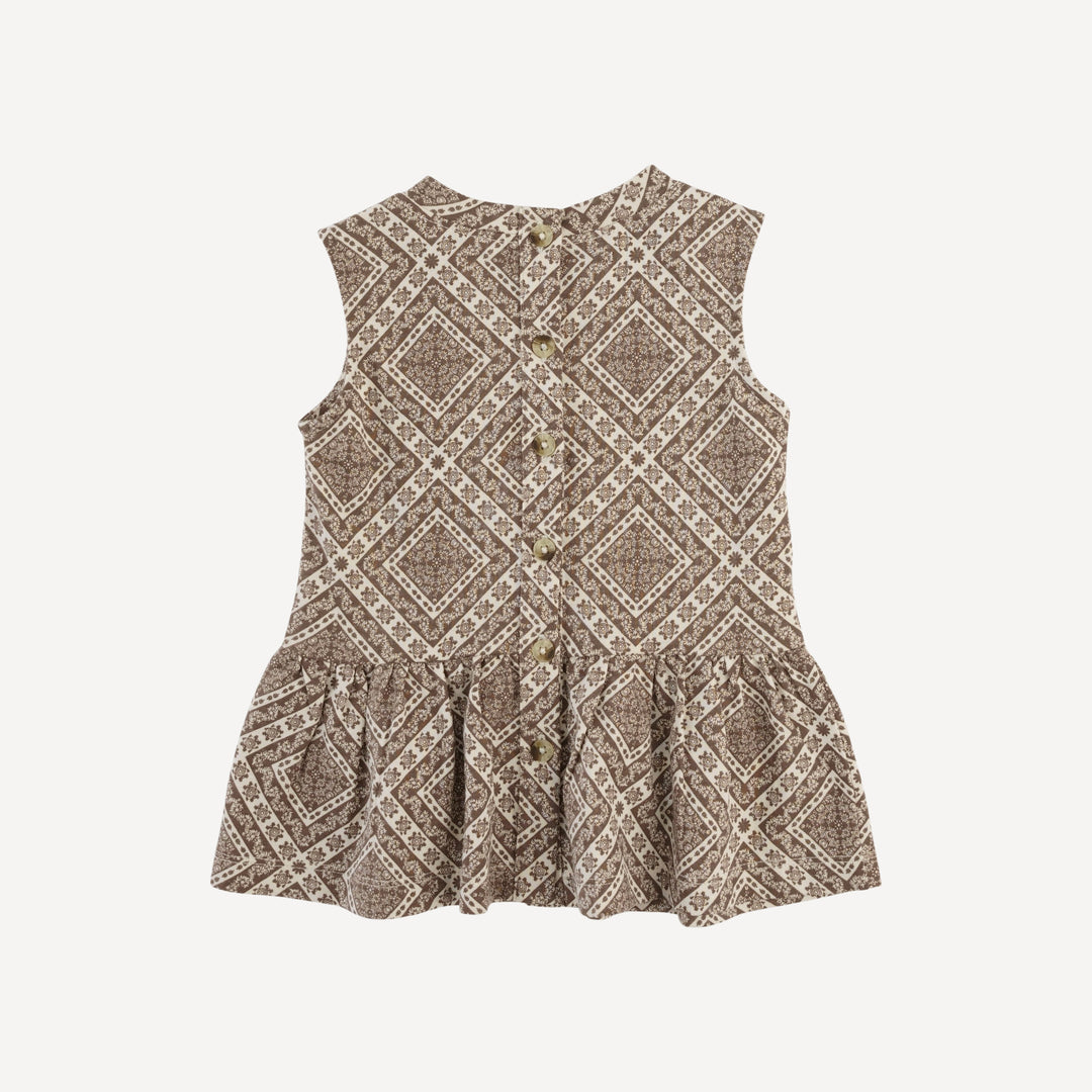 sleeveless kate top | stone bandana | organic cotton jersey