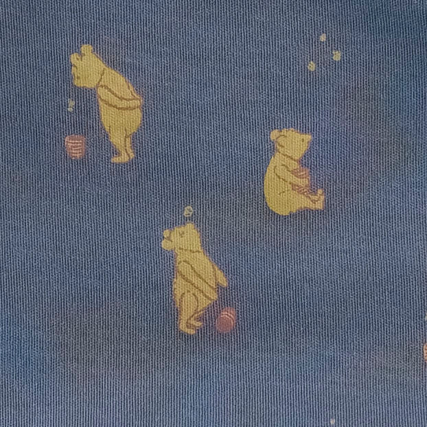 short sleeve crew neck shortie pj set | stone blue pooh | organic cotton interlock
