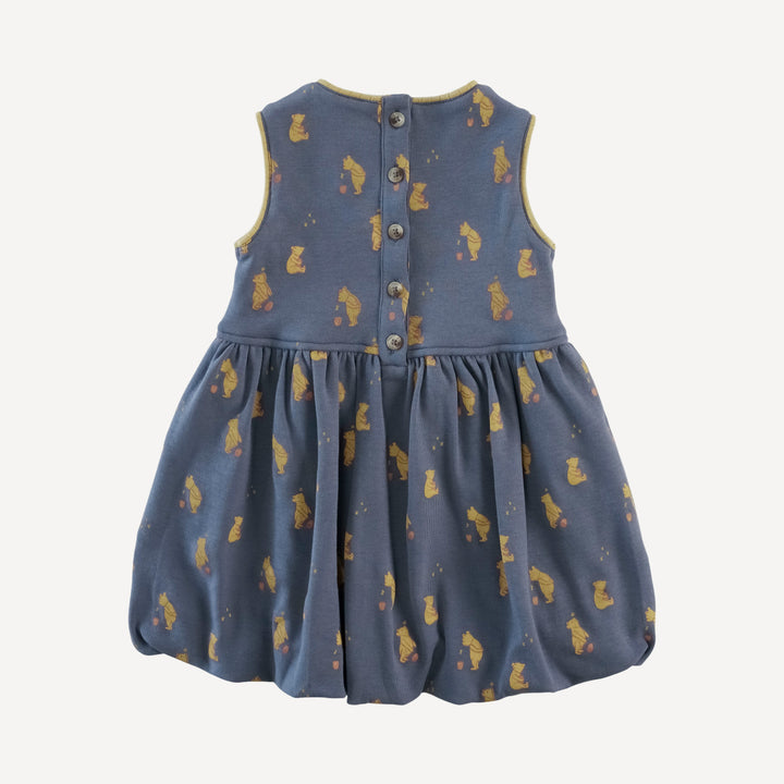 ida dress | stone blue pooh | organic cotton interlock