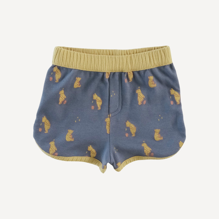 ringer short set | stone blue pooh | organic cotton interlock