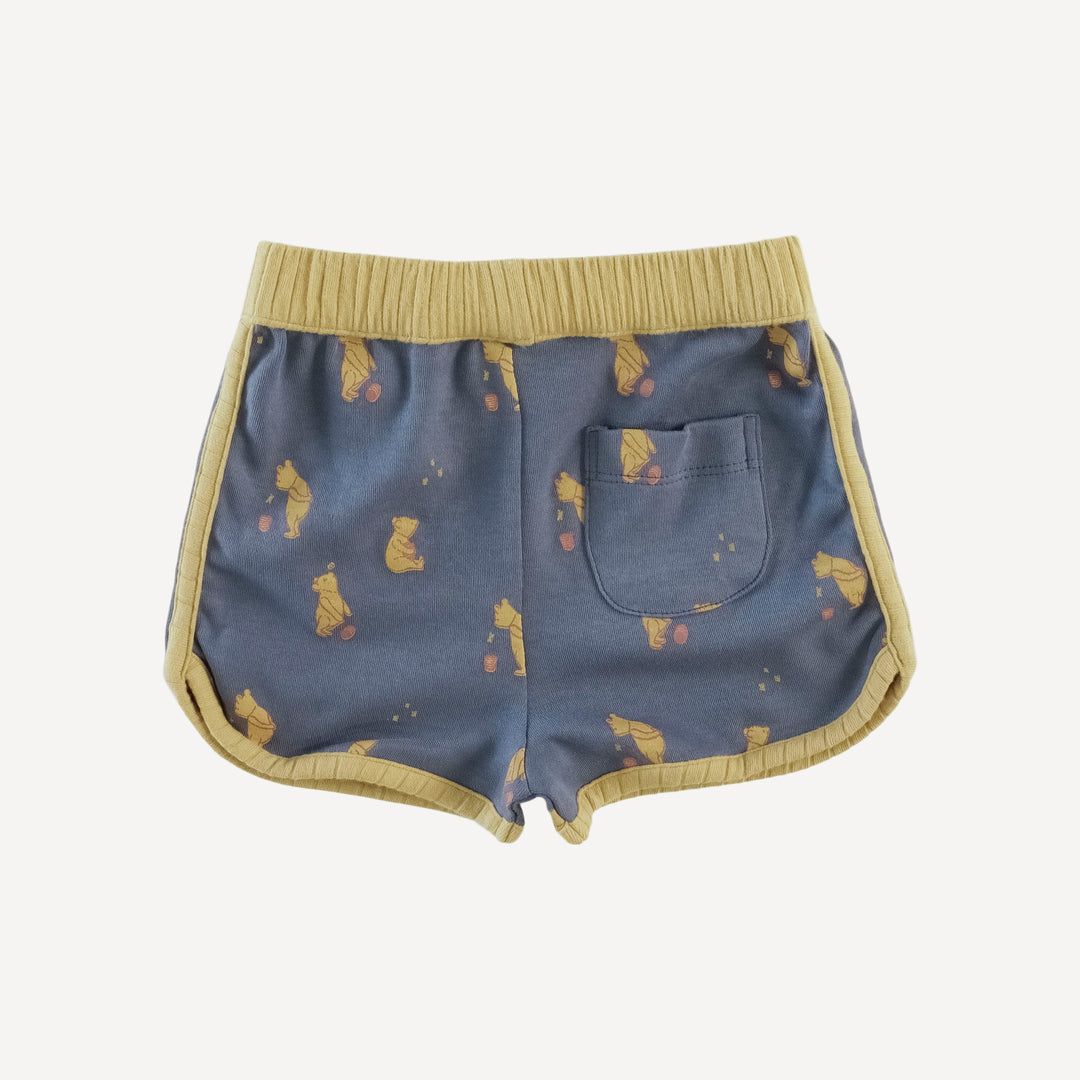 ringer short set | stone blue pooh | organic cotton interlock