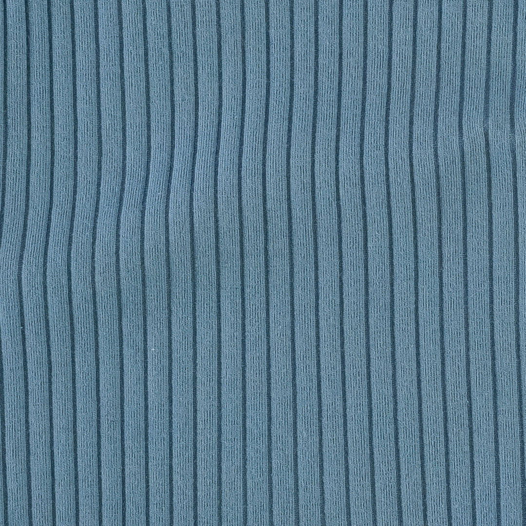 long sleeve lap neck bodysuit | stone blue | organic cotton wide rib