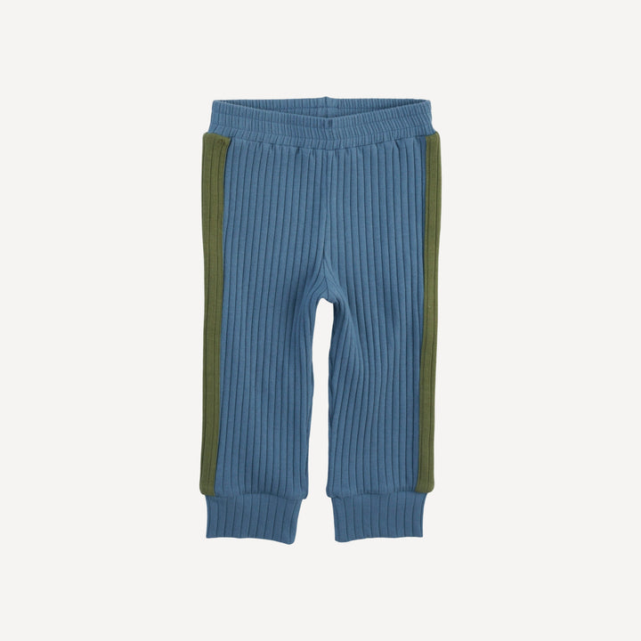 long sleeve football set | stone blue | organic cotton wide rib