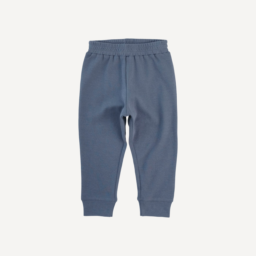 cuffed jogger | stone blue | organic cotton interlock