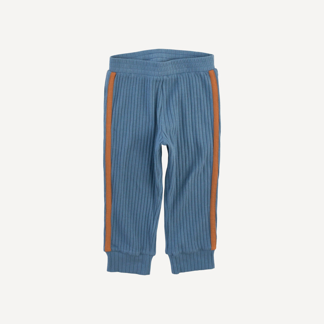 long sleeve football set | stone blue | organic cotton wide rib
