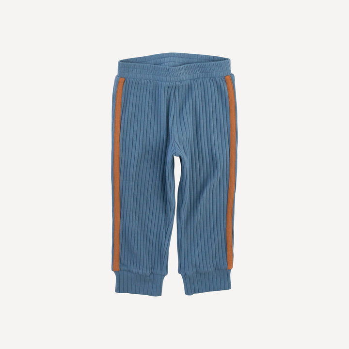 long sleeve football set | stone blue | organic cotton wide rib