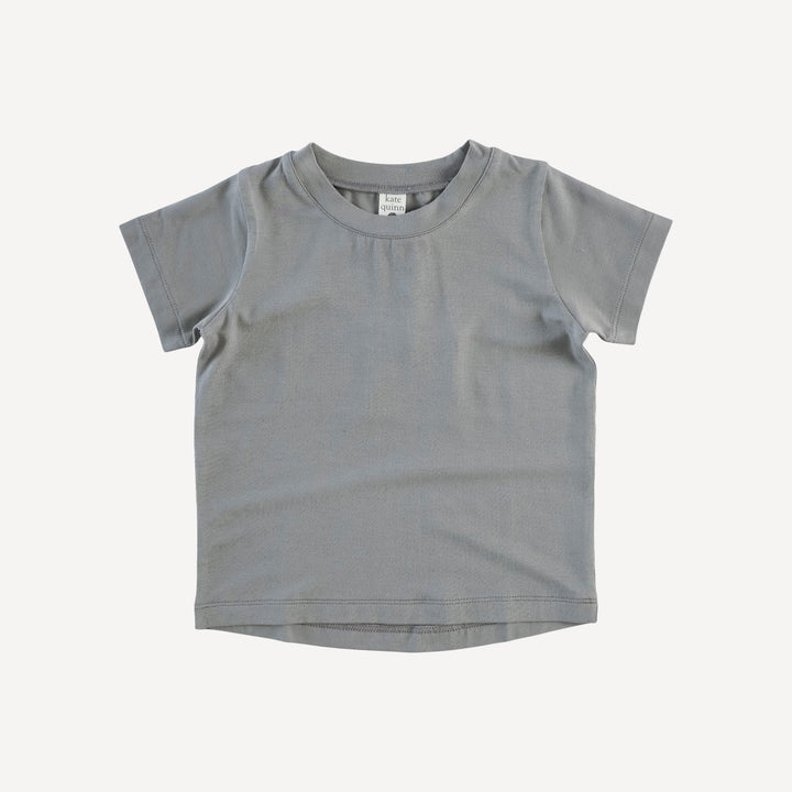 short sleeve essential boxy tee | stone gray | bamboo