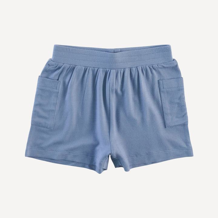patch pocket short | stone wash | bamboo