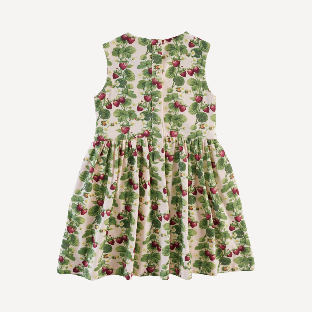 button tab dress | strawberry vine | bamboo