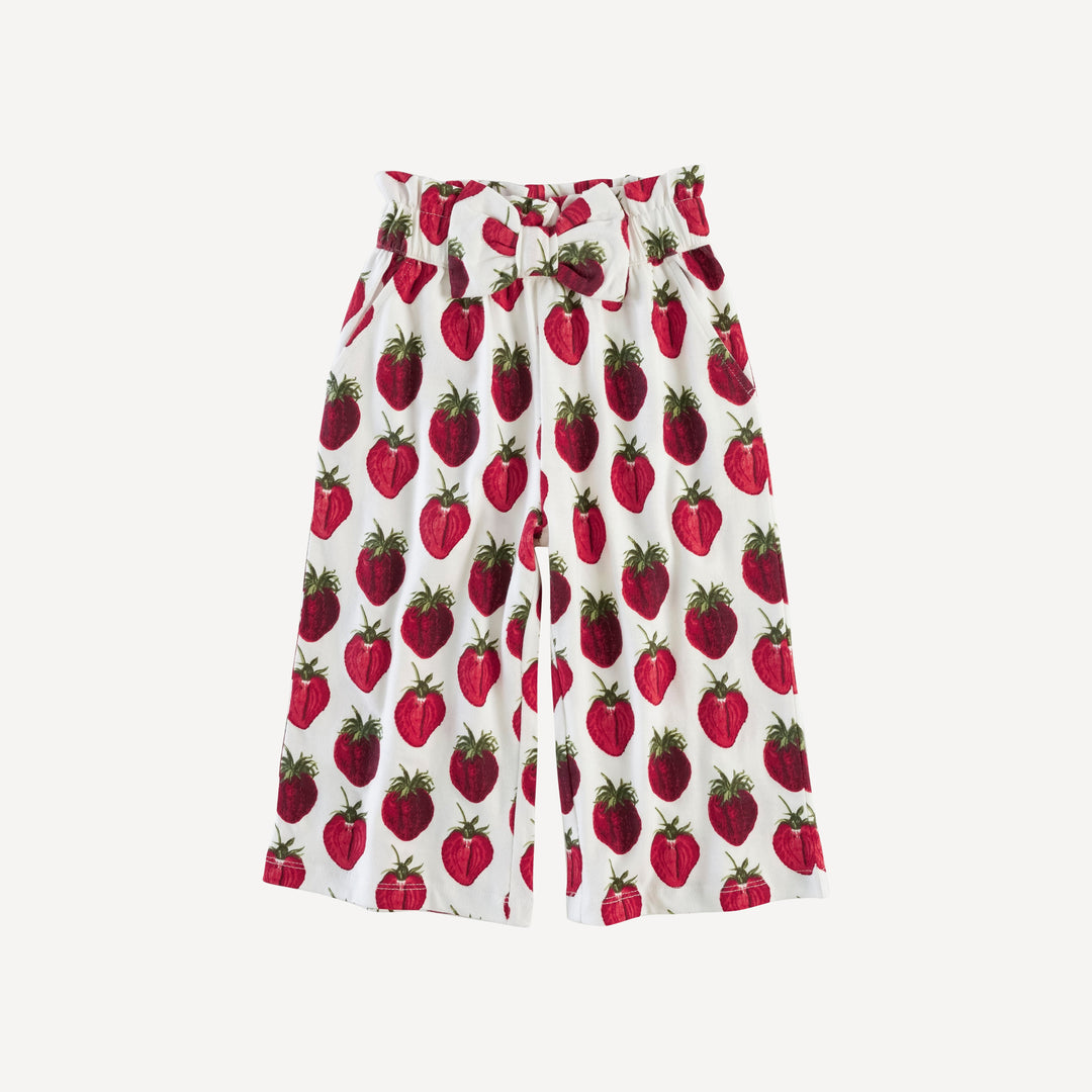 paper bag pant | strawberry | organic cotton jersey