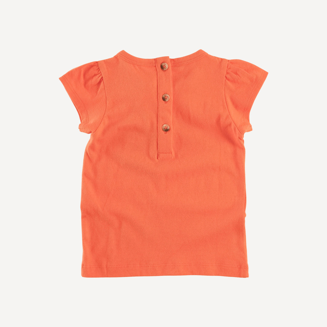 cap sleeve bow top | sunrise | organic cotton jersey